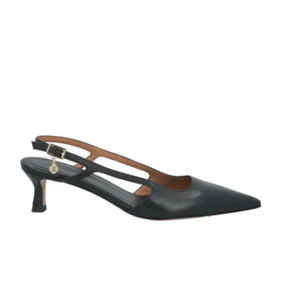 Fayna Pointed Toe Open Mid Heel Pumps